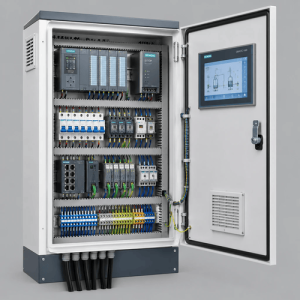 تابلو کنترل فرآیند و اتوماسیون صنعتی با PLC زیمنس S7-1500 و منبع تغذیه SITOP در شرکت تقدیم صنعت اردبیل